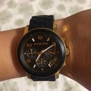 Michael Kors Runway Gold-Tone & Black Watch